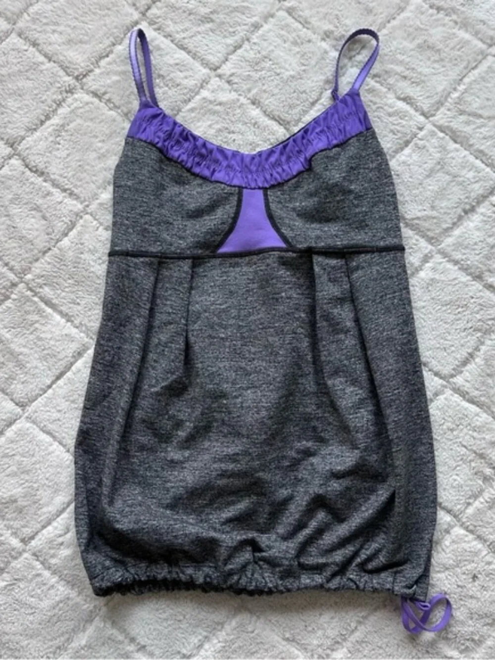 Lululemon | Gray and Purple Yogi Dance Tank Top | Size 6
